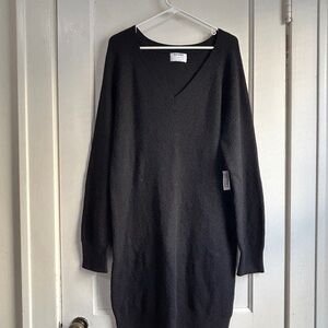 Old Navy Black Knit Sweater Dress - Size Large Tall